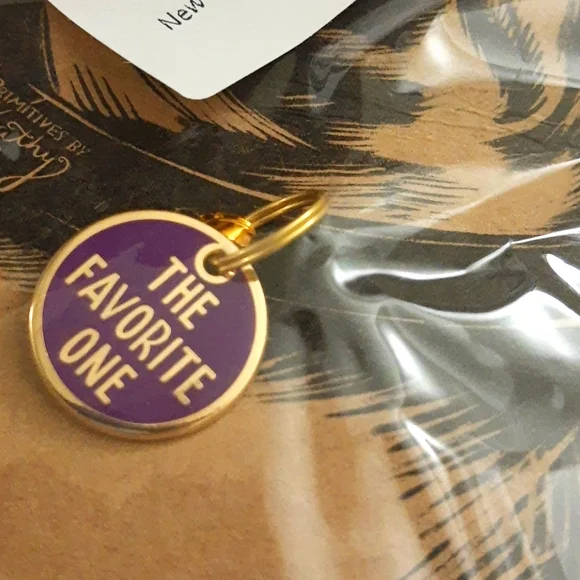 Pet Collar Charm for Dog/Cat -The Favorite One, Metal Enamel SMALL .75" Diameter - Picture 5 of 10